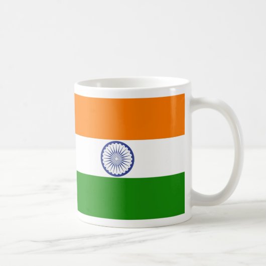 Indische Flagge Ashoka Chakra Kaffeetasse (Rechts)