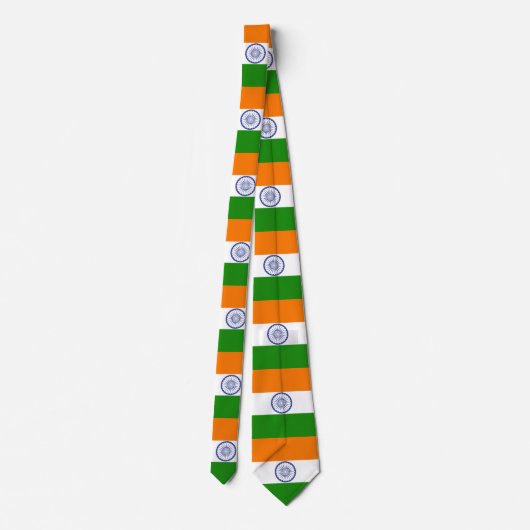 Indische Flagge Ashoka Chakra Krawatte (Rückseite)