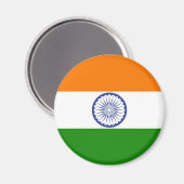 Indische Flagge Ashoka Chakra Magnet (Vorderseite/Rückseite)