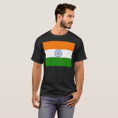 Indische Flagge Ashoka Chakra T-Shirt (Vorne ganz)