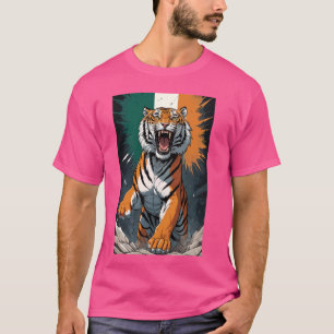 Indische Flagge Bengalisch tiger Indischer T-Shirt