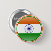Indische Flagge Button (Vorne & Hinten)