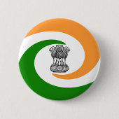 Indische Flagge Button (Vorderseite)