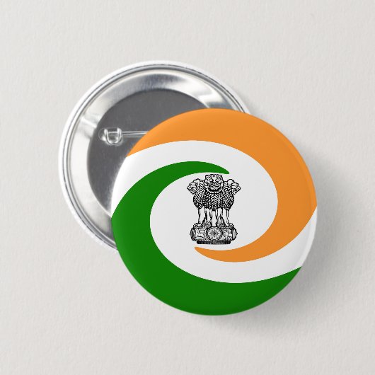 Indische Flagge Button (Vorne & Hinten)