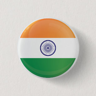 Indische Flagge Button