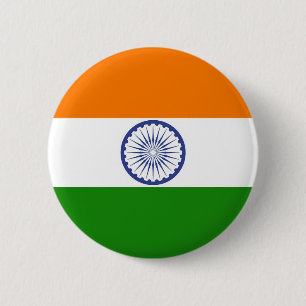 Indische Flagge Button