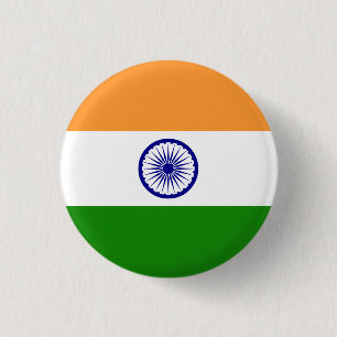 Indische Flagge Button