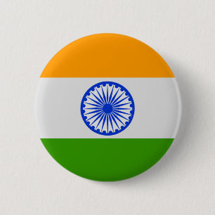 Indische Flagge Button