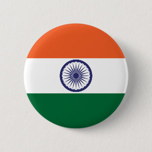 Indische Flagge Button