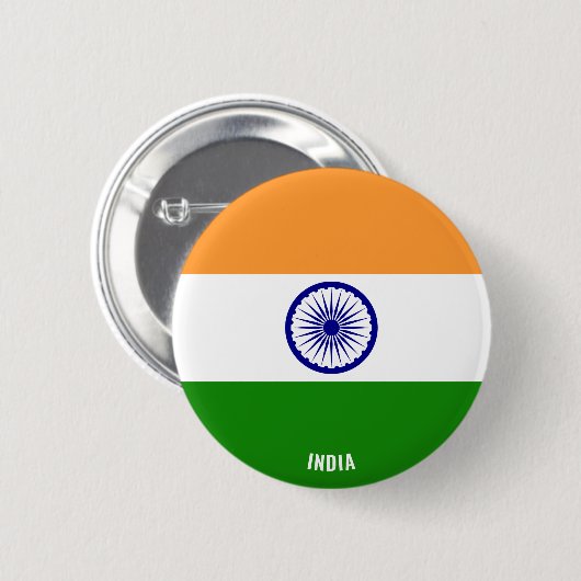 Indische Flagge Charming Patriotic Button (Vorne & Hinten)