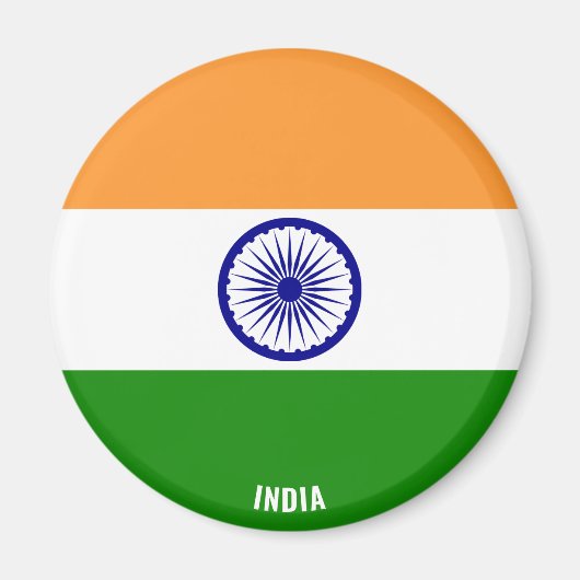 Indische Flagge Charming Patriotic Magnet (Vorne)
