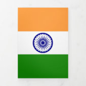 Indische Flagge Dreifach Gefaltete Karte (Cover)