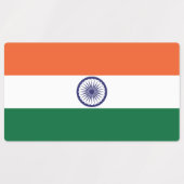 Indische Flagge Etiketten (Design 1)