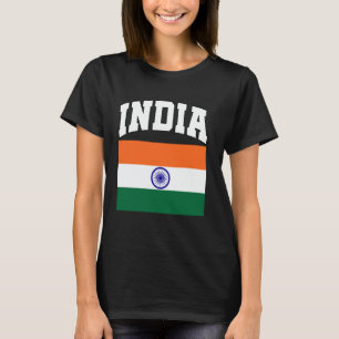 Indische Flagge feiert indische Kultur Erbgut Dias T-Shirt