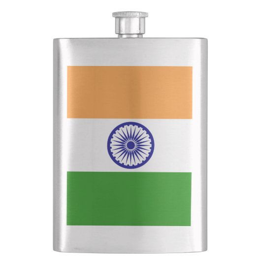 Indische Flagge Flachmann (Vorderseite)