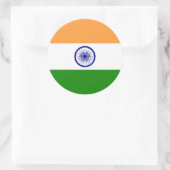 Indische Flagge, Flagge Indiens Runder Aufkleber (Tasche)