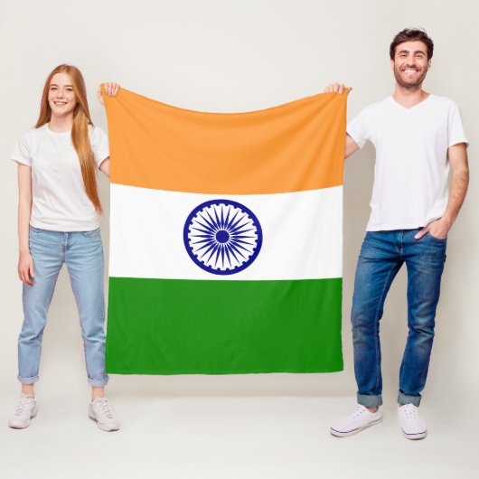 Indische Flagge Fleecedecke (Beispiel)