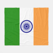 Indische Flagge Fleecedecke (Vorderseite (Horizontal))