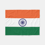 Indische Flagge Fleecedecke (Vorderseite (Horizontal))