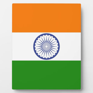 Indische Flagge Fotoplatte