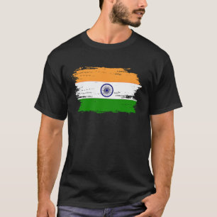 Indische Flagge für stolze deutsche Indianer T-Shirt