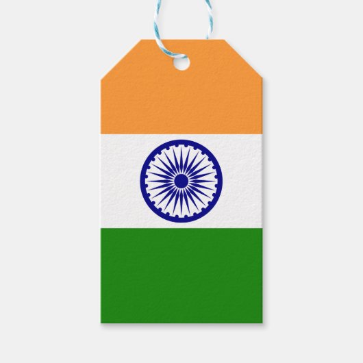Indische Flagge Geschenkanhänger (Vorderseite)