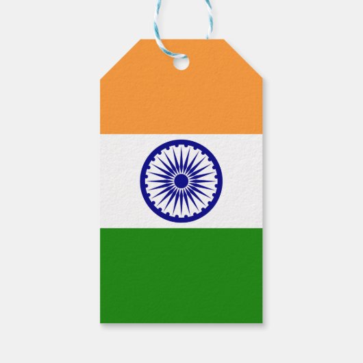 Indische Flagge Geschenkanhänger (Rückseite)