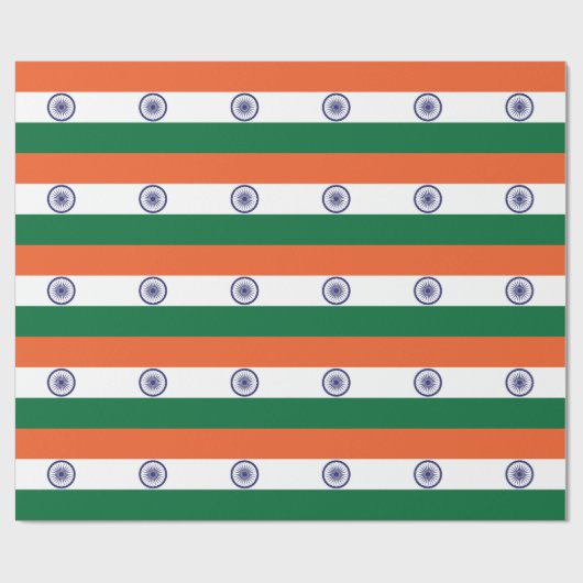 Indische Flagge Geschenkpapier (Flach)