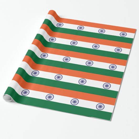 Indische Flagge Geschenkpapier (Ungerollt)