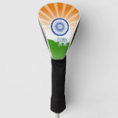 Indische Flagge Golf Headcover (Vorderseite)