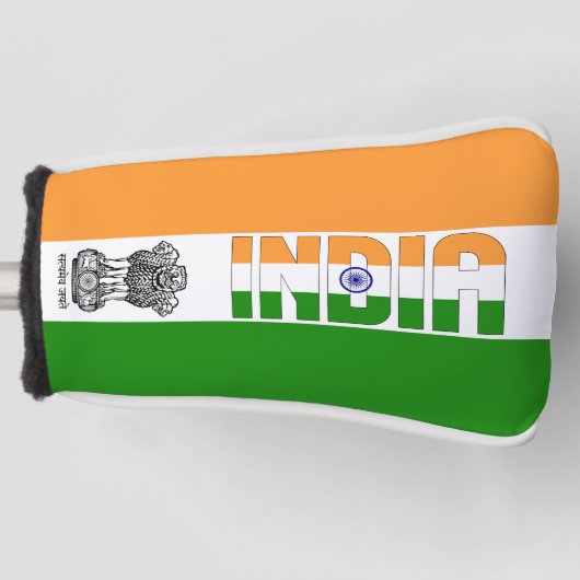 Indische Flagge Gorgetic Patriotic Golf Headcover (Vorderseite)