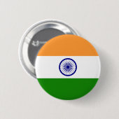 Indische Flagge - Hochwertiges Bild Button (Vorne & Hinten)