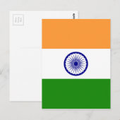 Indische Flagge - Hochwertiges Bild Postkarte (Vorne/Hinten)