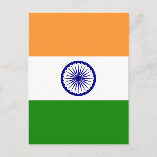 Indische Flagge - Hochwertiges Bild Postkarte (Vorderseite)