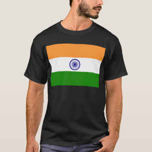 Indische Flagge - Hochwertiges Bild T-Shirt