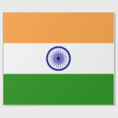 Indische Flagge (Indien) (Südasien) (Bharat) Geschenkpapier (Flach)