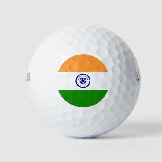 Indische Flagge (Indien) (Südasien) (Bharat) Golfball (Vorderseite)
