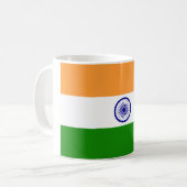 Indische Flagge (Indien) (Südasien) (Bharat) Kaffeetasse (Vorderseite Links)
