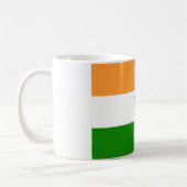 Indische Flagge (Indien) (Südasien) (Bharat) Kaffeetasse (Links)