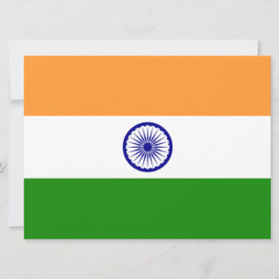 Indische Flagge (Indien) (Südasien) (Bharat) Karte