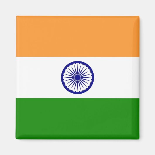 Indische Flagge (Indien) (Südasien) (Bharat) Magnet (Vorne)