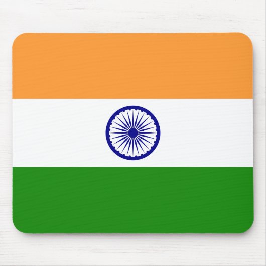 Indische Flagge (Indien) (Südasien) (Bharat) Mousepad (Vorne)