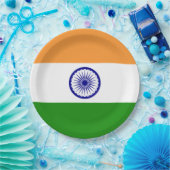 Indische Flagge (Indien) (Südasien) (Bharat) Pappteller (Party)
