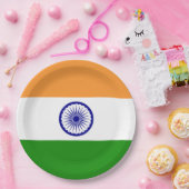 Indische Flagge (Indien) (Südasien) (Bharat) Pappteller (Party)
