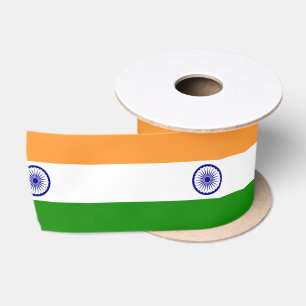 Indische Flagge (Indien) (Südasien) (Bharat) Satinband