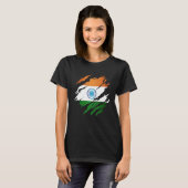 Indische Flagge Indien T-Shirt (Vorne ganz)