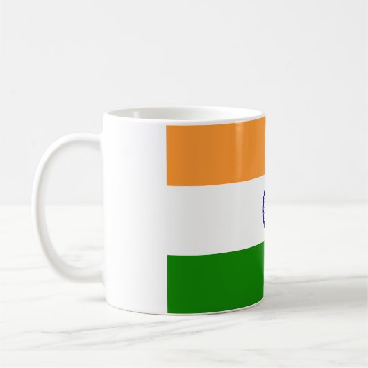 (Indische) Flagge Indiens Kaffeetasse (Links)