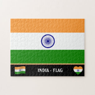 Indische Flagge / Indisches Land / Indien Puzzle