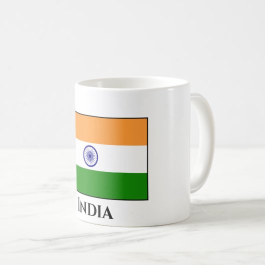 Indische Flagge Kaffeetasse (VorderseiteRechts)