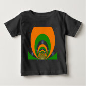 Indische Flagge Kaleidoskop: Endlose Einheit & Pat Baby T-shirt (Vorderseite)